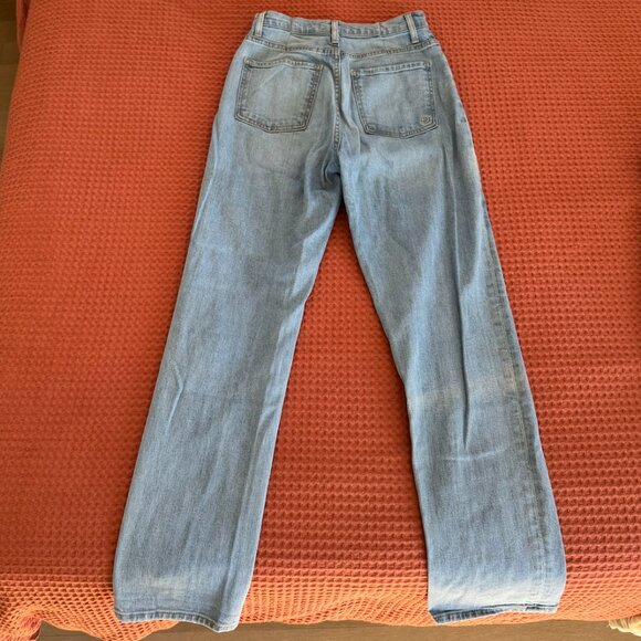 Fidelity Denim Jeans High Waist Straight Leg - Size 26 - Picture 2 of 7